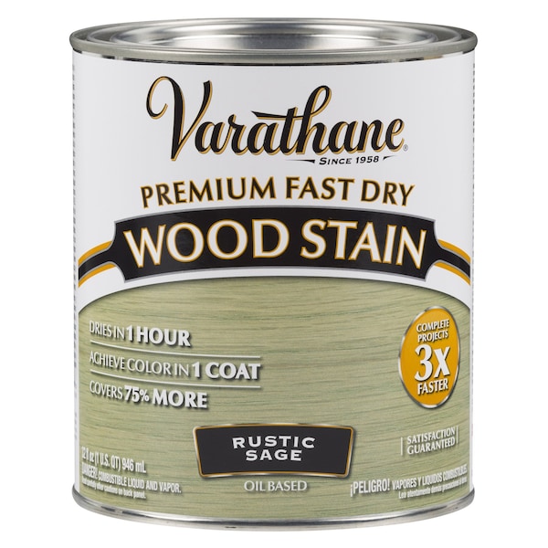 Varathane Premium Fast Dry Wood Stain, Rustic Sage, 1 Qt 297426 - main